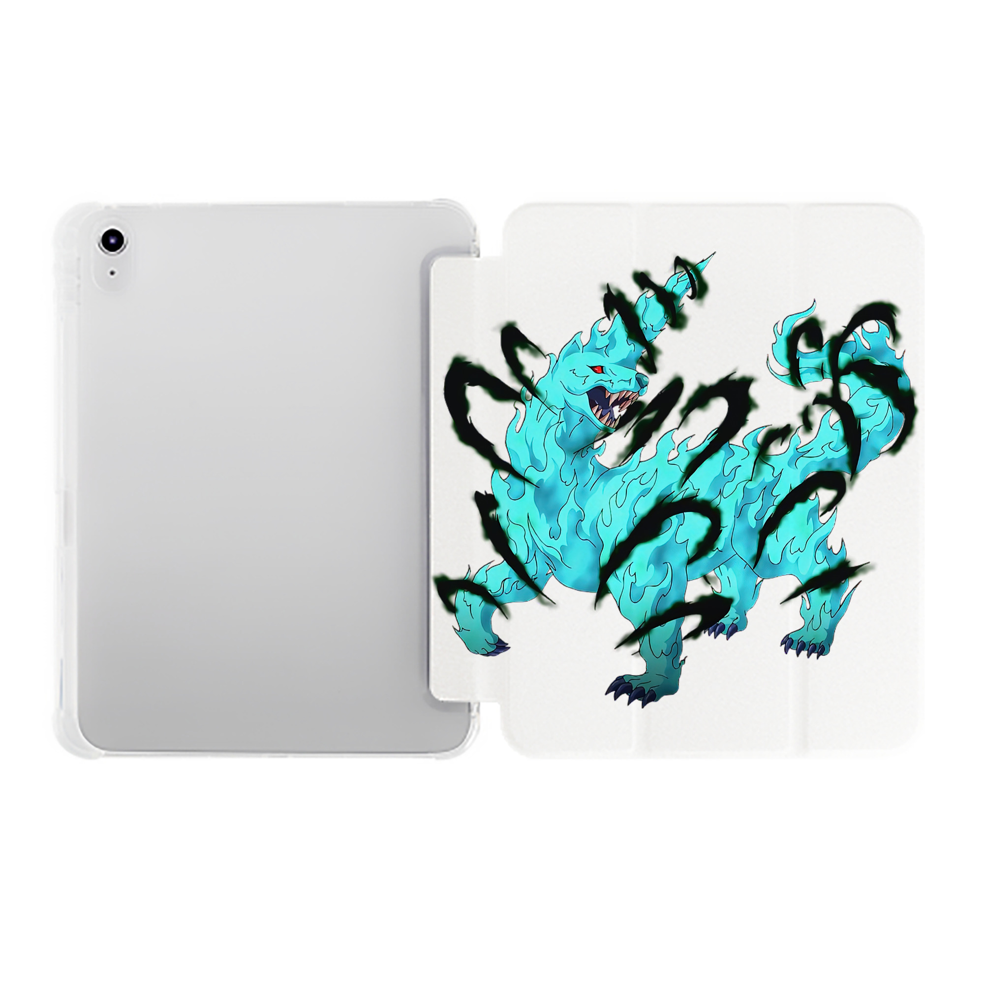 （画像用） 遊☆戯☆王 Yu-Gi-Oh! IPad ケース ペン収納付き 三つ折りスタンド PUレザー×シリコン 対応機種9.5/10.5/10.9インチ